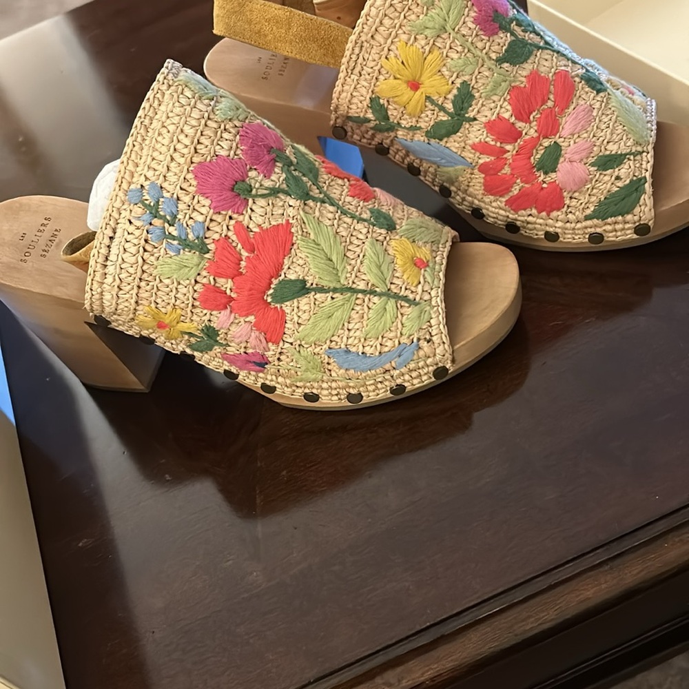 Sézane clogs Raphia Flueri BNWT💐💐💐💐 - Picture 3 of 11